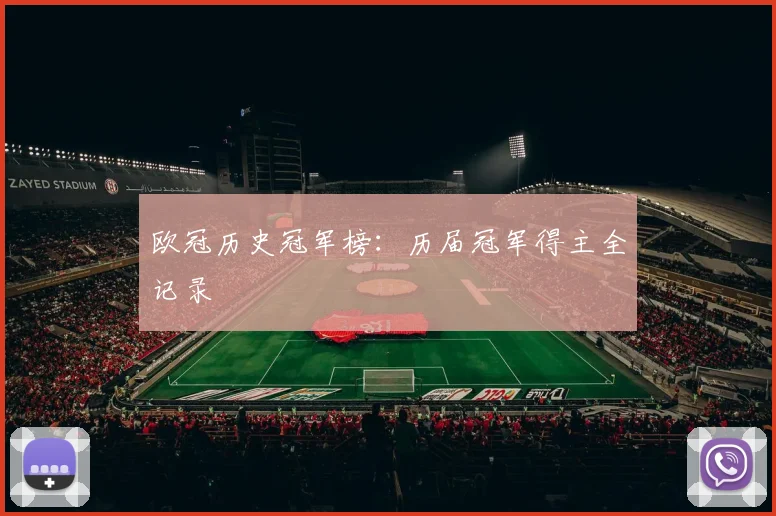 欧冠历史冠军榜：历届冠军得主全记录